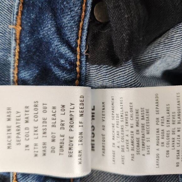 Miss Me Distressed Mid-Rise Stretch Easy Skinny Jeans Blue Size 28 - Picture 10 of 13